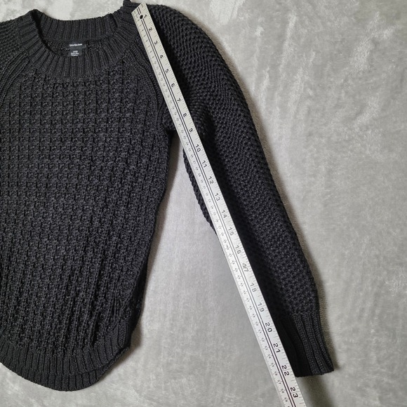 Calvin‎ Klein Jeans Minimalist Black Chunky Knit Crewneck Sweater Size S - Picture 7 of 8